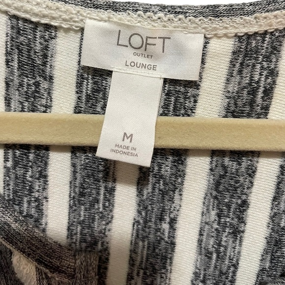 Loft - short sleeve - tunic top - grey / white stripe - size M - Picture 3 of 6
